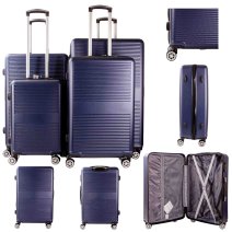 T-HC-09 NAVY SET OF 4 TRAVEL TROLLEY SUITCASE