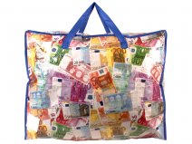 2473 MONEY PRINT SMALL LAUNDRY BAG