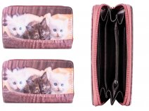 LW109 ASSORTED CATS PURSE PINK