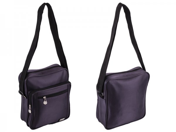 2567 Purple Tall Top Zip Bag with 2 Front Zips