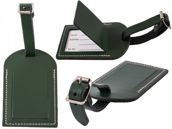 Leather Luggage Tag D.Green