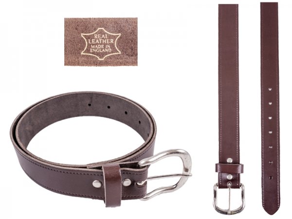 1.25" Brown English Real Leather Belt Size 4XL