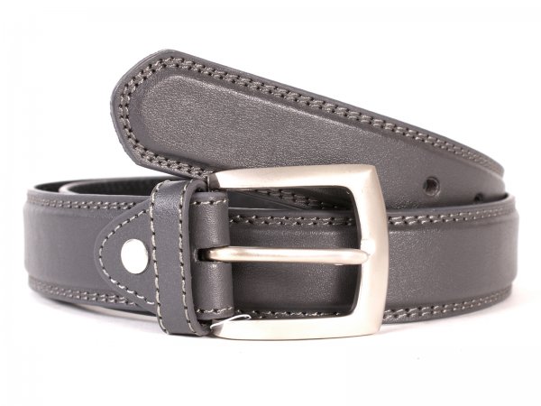 2729 GREY SMALL 1.25" Belt With Smooth Finish