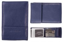 0426 NAVY RFID PROOF LEATHER CARD HOLDER