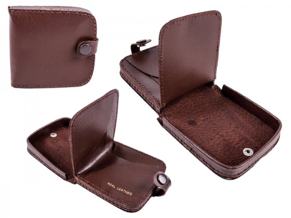 1591 Brown square tray purse wallet note section