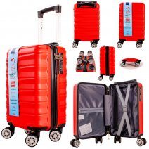 T-HC-US-10 RED 15.7'' UNDER-SEAT CABIN-SIZE TROLLEY SUITCASE