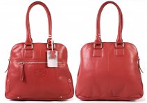 0506RED Smth C.Nppa Twin Handle Tote, Front Zip, Studs - Q067