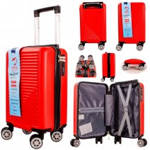 T-HC-US-09 RED 15.7'' UNDER-SEAT CABIN-SIZE TROLLEY SUITCASE