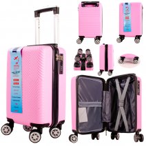 T-HC-US-11 PINK 15.7'' UNDER-SEAT CABIN-SIZE TROLLEY SUITCASE