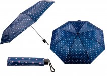 2801 Navy Pink dot Compact Umbrella