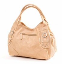 1056 Beige fashion bag with decorative buckles