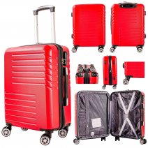T-HC-C-12 RED CABIN-SIZE TRAVEL TROLLEY SUITCASE
