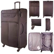 1975 BLACK 32'' TRAVEL TROLLEY SUITCASES