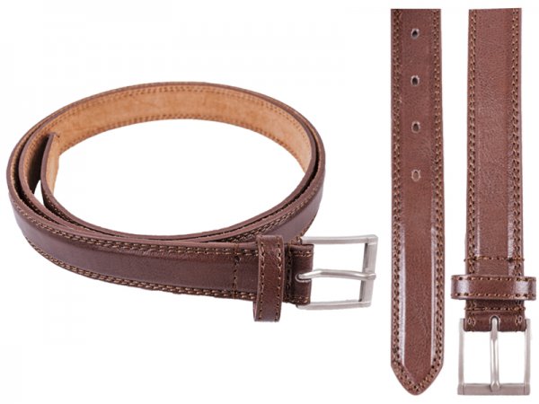 2704 BROWN 1" Belt With Doubl Stiching Size L (36"-40")