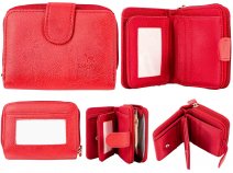 JBPS116 RED PURSE WITH POP FRONT & 1 ZIP