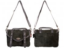TAN/BLACK Twist Lock Shoulder Bag