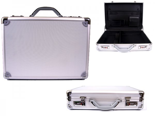 6930 Silver Aluminium Exec/Laptop case B005
