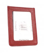 3722 RED Cow Hide Travel Card Holder