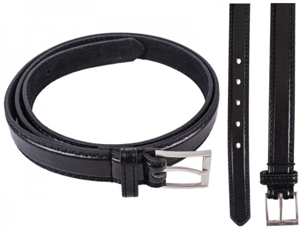 2704 BLACK 1" Belt With Doubl Stiching Size XL (40"-44")