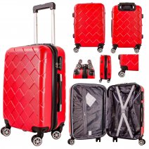 T-HC-C-09 RED 20'' CABIN-SIZE TRAVEL TROLLEY SUITCASE