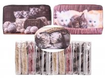 LW109 ASSORTED CATS PURSE PACK OF 12