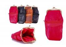 4611 REAL LEATHER PURSE RED