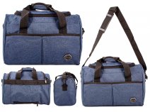 2638 NAVY POLYESTER HOLDALL & TROLLEY ATTACHABLE BAG